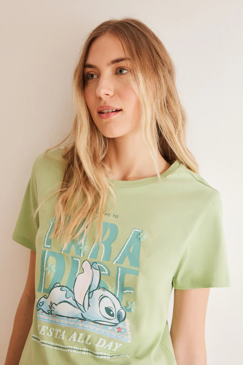 100% Cotton Capri palm tree pyjamas - Image 3