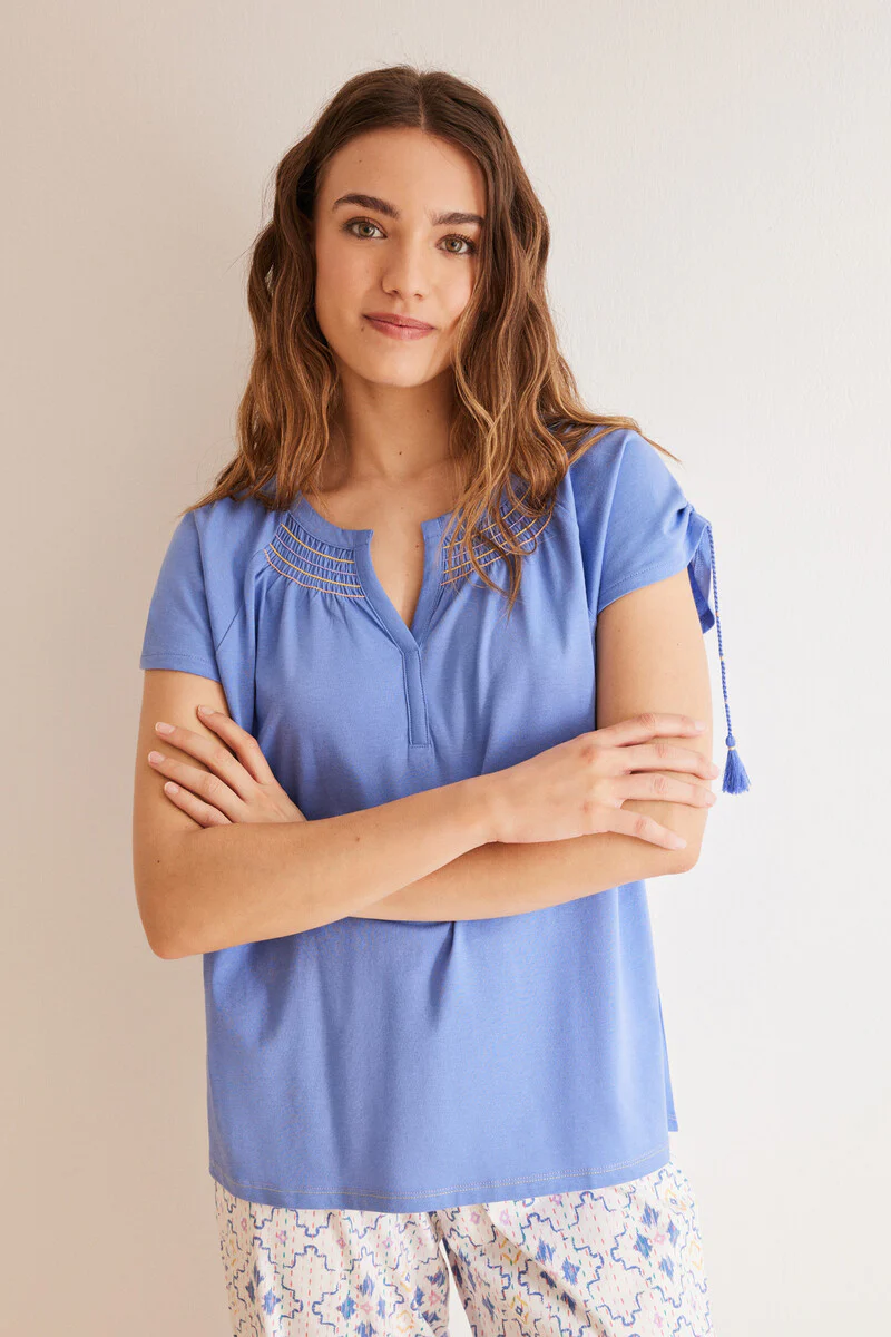 100% Cotton diamond allover pyjamas - Image 3