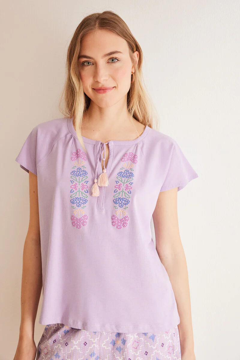 100% Cotton ethnic embroidered pyjamas - Image 4