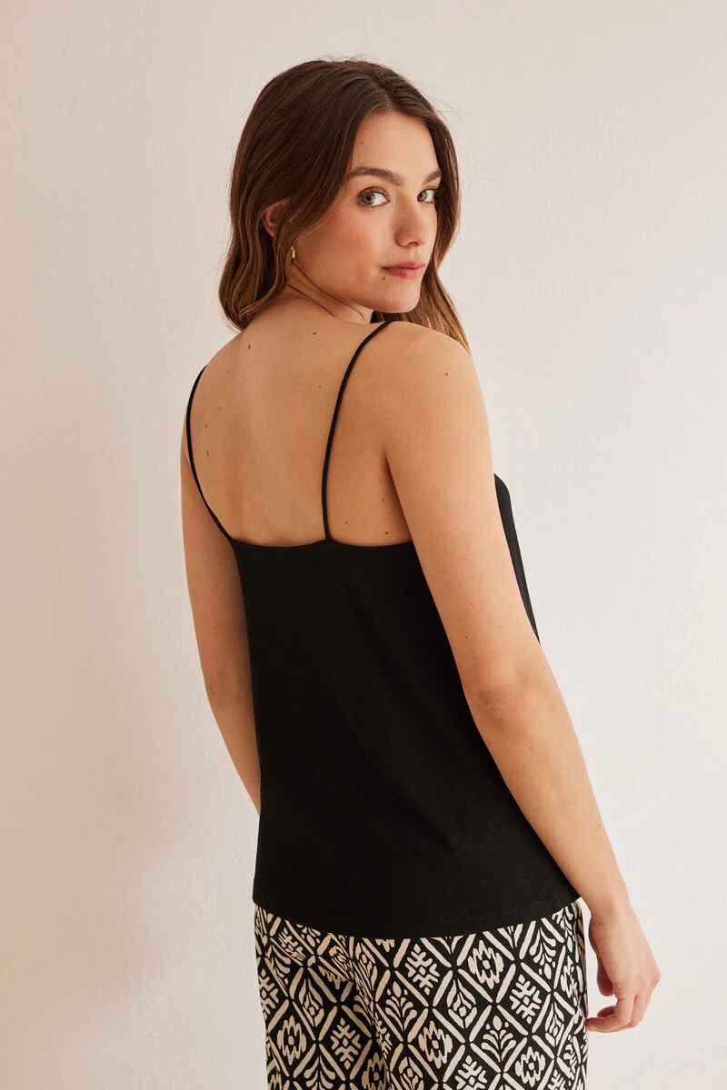 Black crochet vest top - Image 4