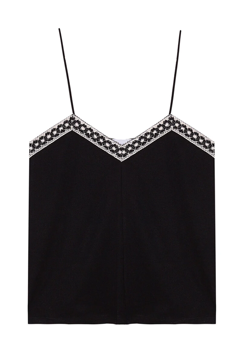 Black crochet vest top - Image 5