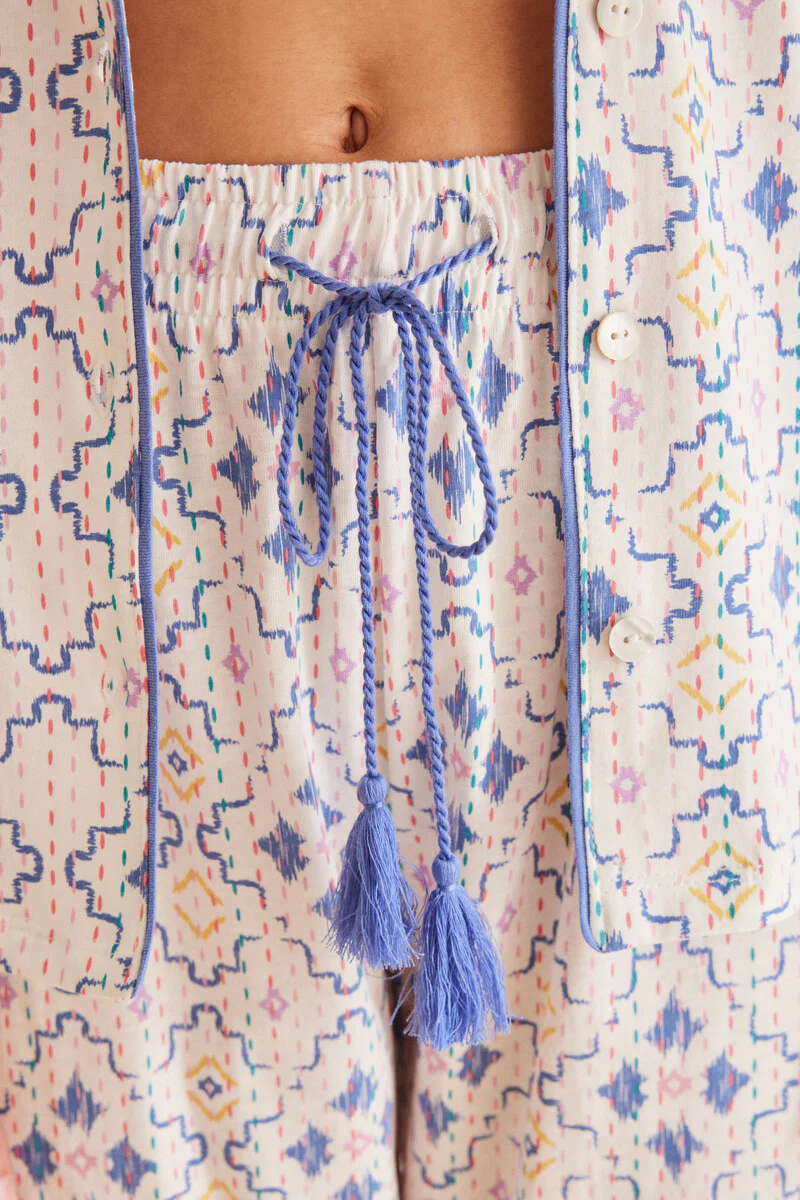 Classic 100% cotton pyjamas with diamond pattern - Image 5