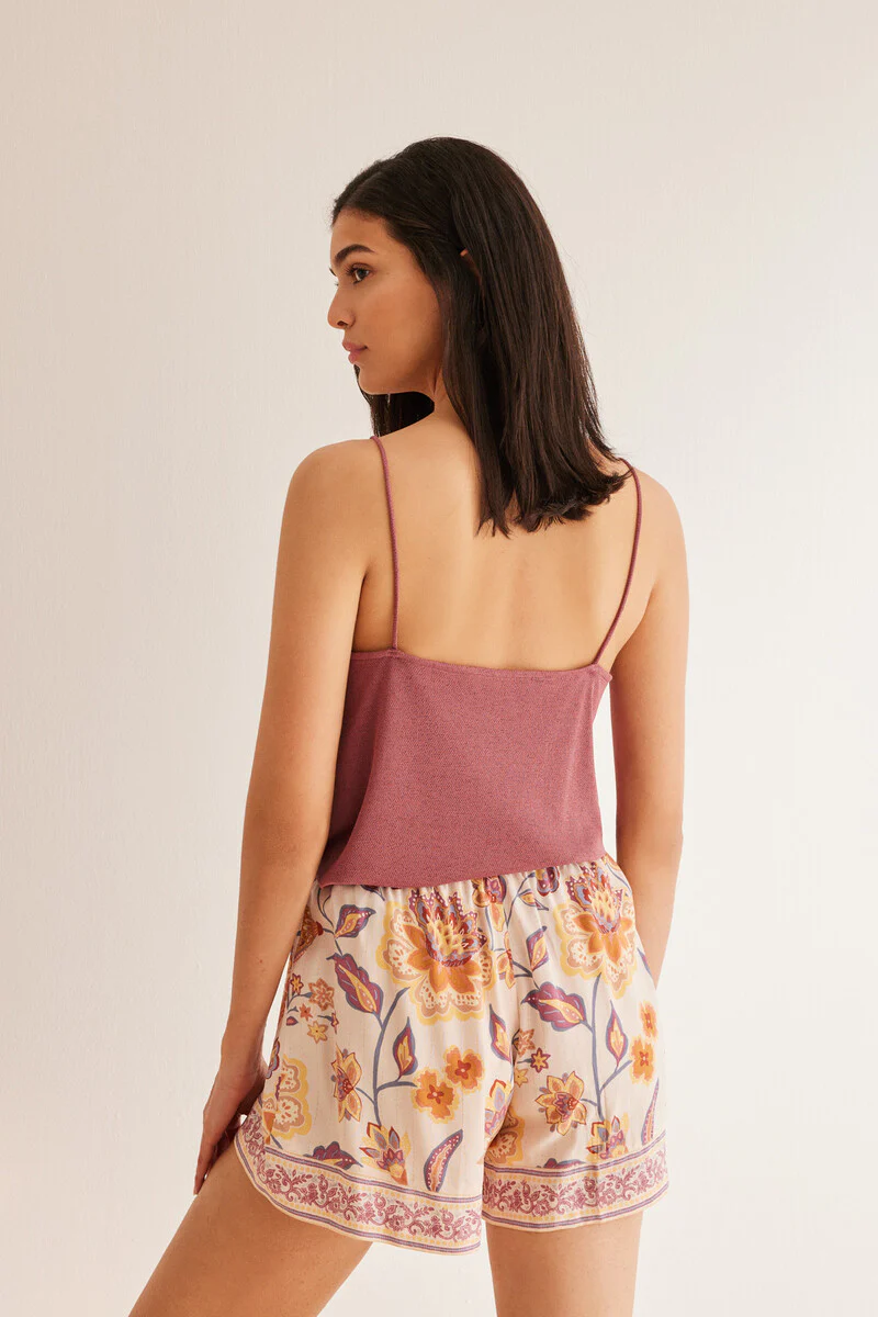 Maroon textured vest top - Image 3