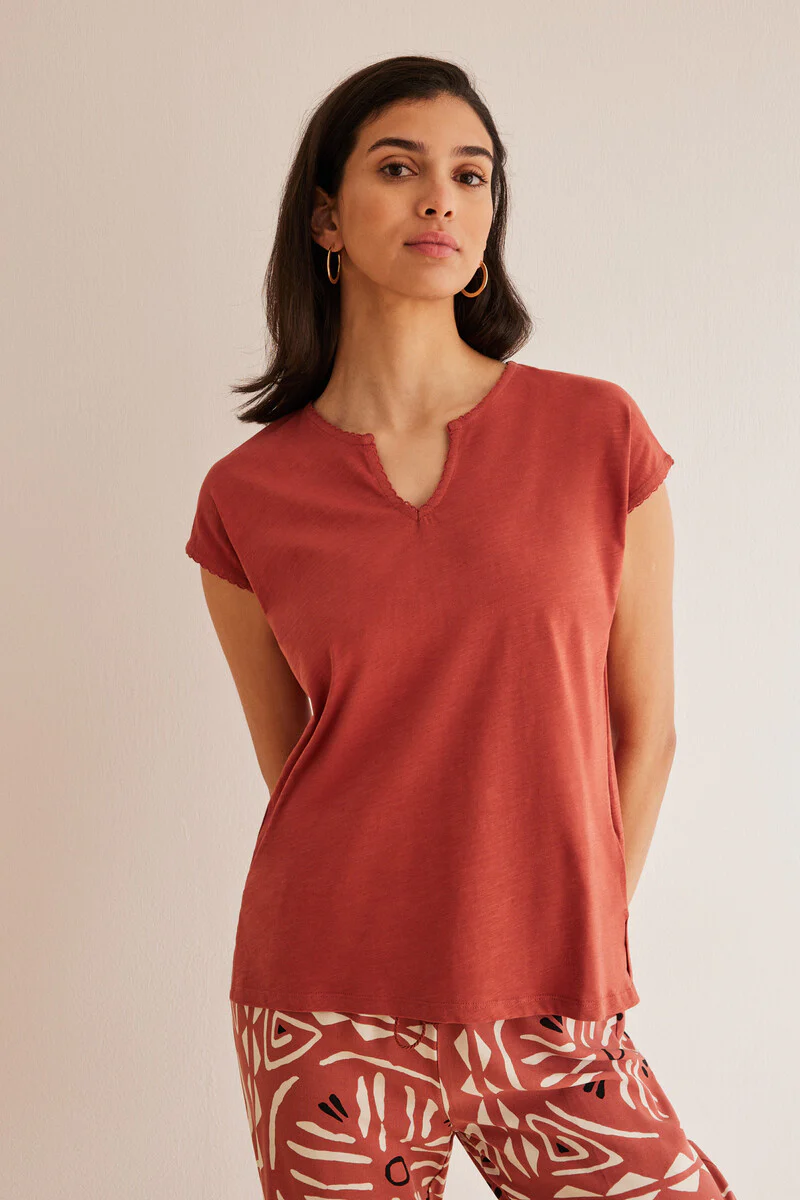 Orange cotton T-shirt - Image 3