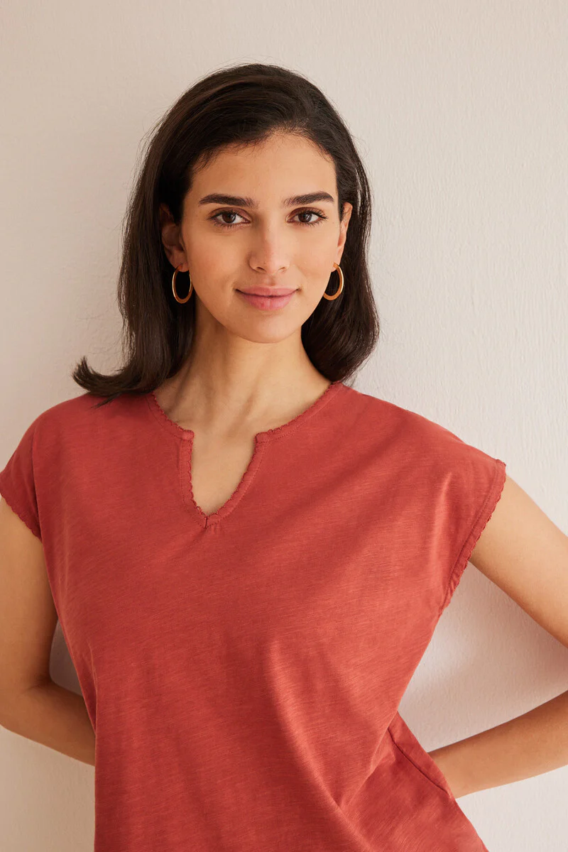 Orange cotton T-shirt - Image 4