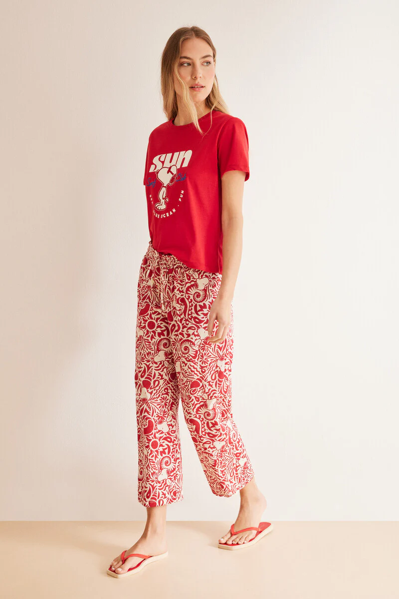 Shell 100% cotton Capri trousers - Image 3