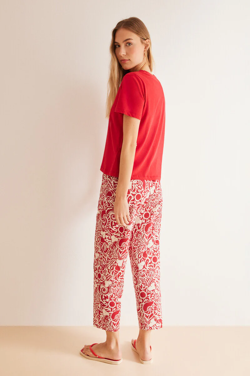 Shell 100% cotton Capri trousers - Image 5